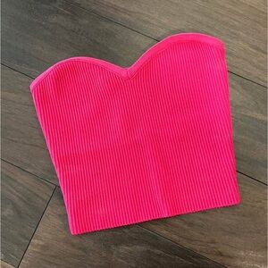 LIMITED EDITION Babaton Pink Sweetheart Sculpt Knit Tube Top